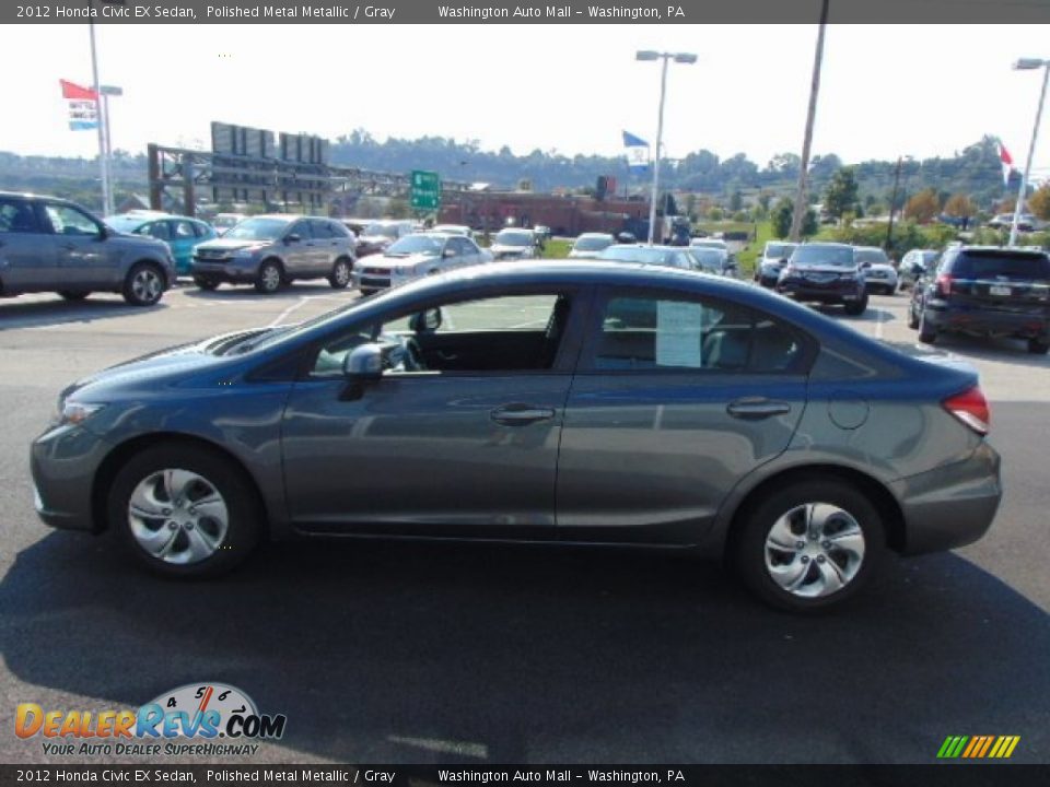 2012 Honda Civic EX Sedan Polished Metal Metallic / Gray Photo #5