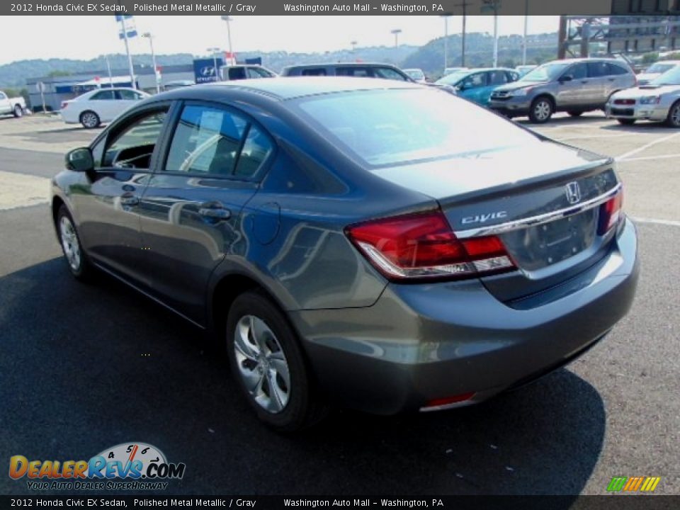 2012 Honda Civic EX Sedan Polished Metal Metallic / Gray Photo #6
