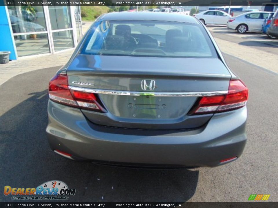 2012 Honda Civic EX Sedan Polished Metal Metallic / Gray Photo #7