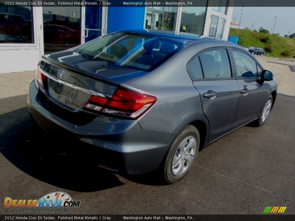 2012 Honda Civic EX Sedan Polished Metal Metallic / Gray Photo #8