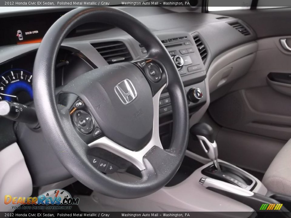 2012 Honda Civic EX Sedan Polished Metal Metallic / Gray Photo #10