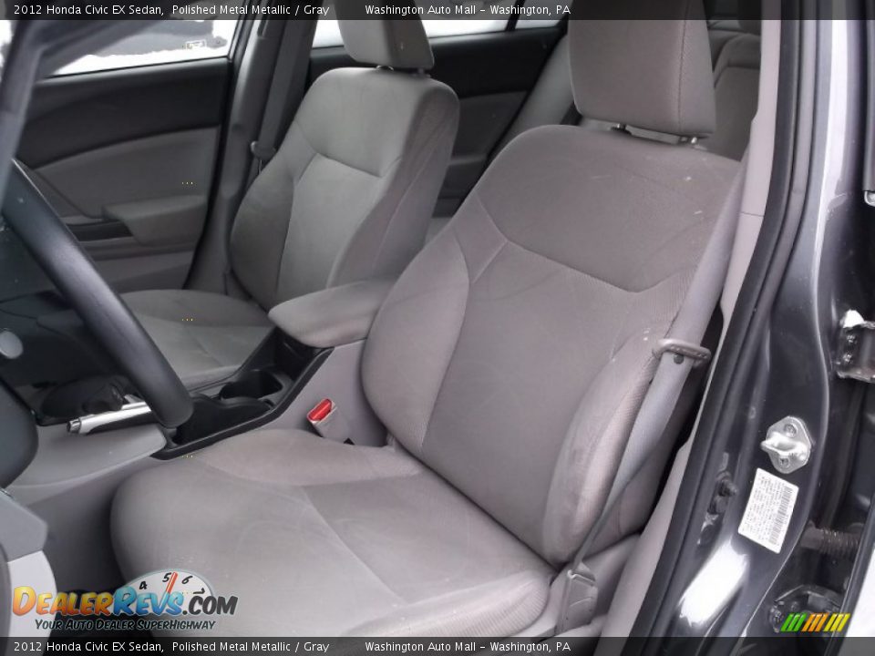 2012 Honda Civic EX Sedan Polished Metal Metallic / Gray Photo #11