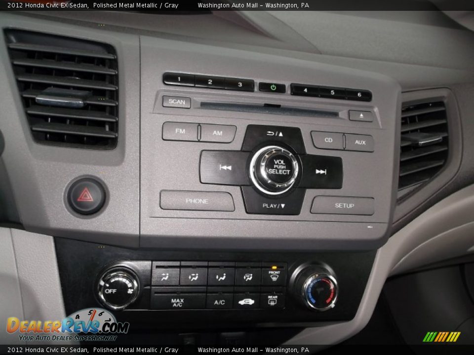 2012 Honda Civic EX Sedan Polished Metal Metallic / Gray Photo #15