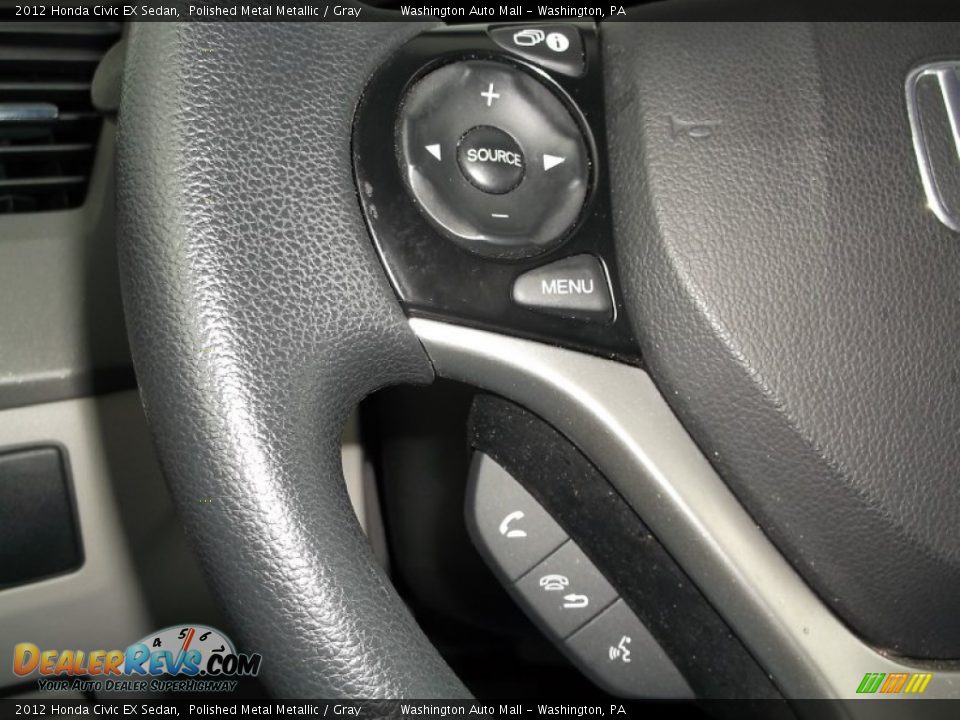 2012 Honda Civic EX Sedan Polished Metal Metallic / Gray Photo #17