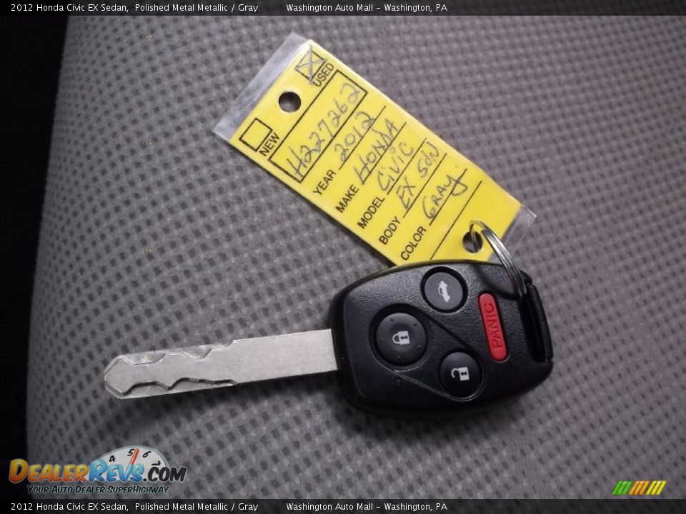 2012 Honda Civic EX Sedan Polished Metal Metallic / Gray Photo #18