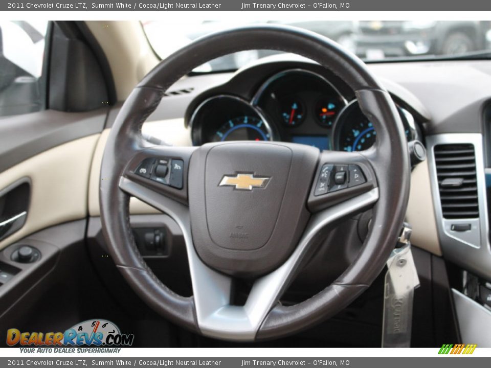 2011 Chevrolet Cruze LTZ Summit White / Cocoa/Light Neutral Leather Photo #11