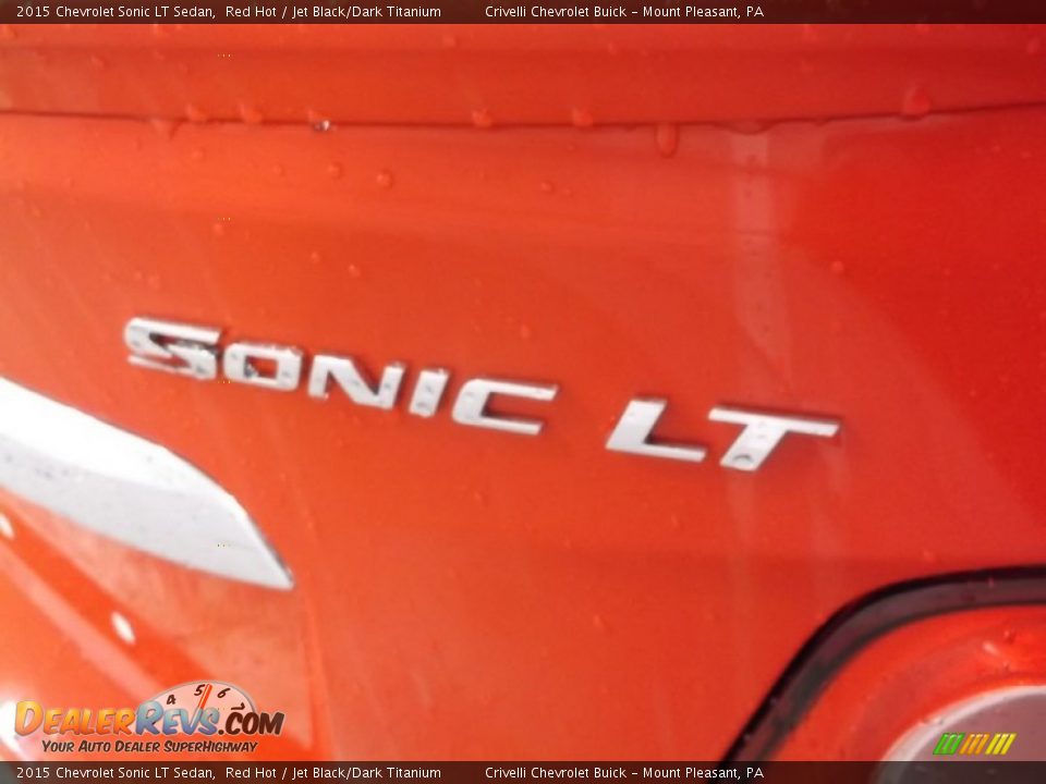 2015 Chevrolet Sonic LT Sedan Red Hot / Jet Black/Dark Titanium Photo #9