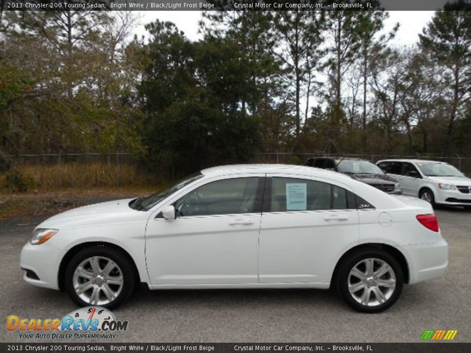 2013 Chrysler 200 Touring Sedan Bright White / Black/Light Frost Beige Photo #2