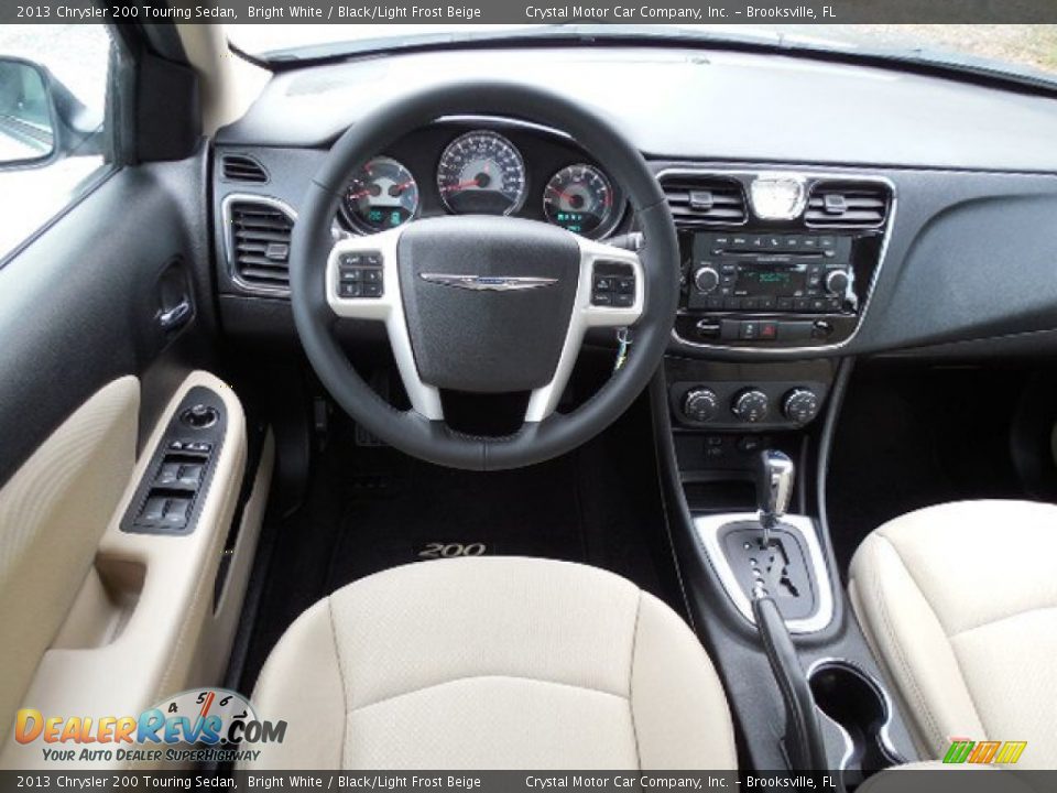 2013 Chrysler 200 Touring Sedan Bright White / Black/Light Frost Beige Photo #6
