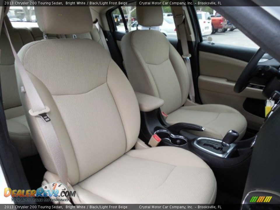 2013 Chrysler 200 Touring Sedan Bright White / Black/Light Frost Beige Photo #12