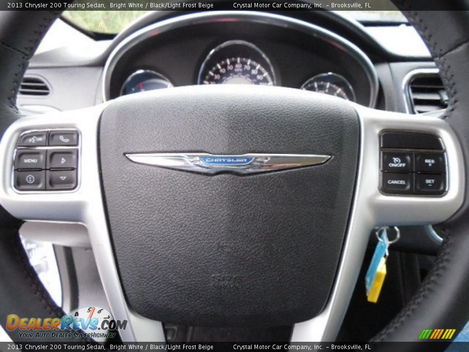 2013 Chrysler 200 Touring Sedan Bright White / Black/Light Frost Beige Photo #21