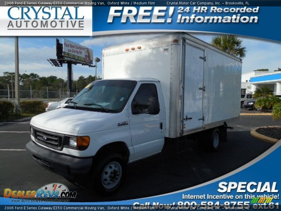 2006 Ford E Series Cutaway E350 Commercial Moving Van Oxford White / Medium Flint Photo #1