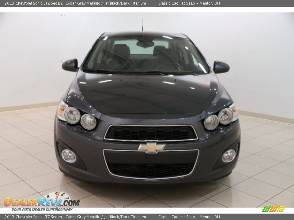 2013 Chevrolet Sonic LTZ Sedan Cyber Gray Metallic / Jet Black/Dark Titanium Photo #2