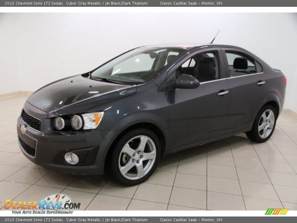 2013 Chevrolet Sonic LTZ Sedan Cyber Gray Metallic / Jet Black/Dark Titanium Photo #3