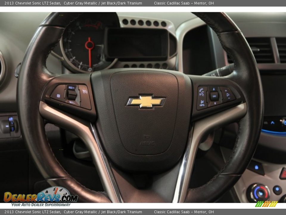 2013 Chevrolet Sonic LTZ Sedan Cyber Gray Metallic / Jet Black/Dark Titanium Photo #6