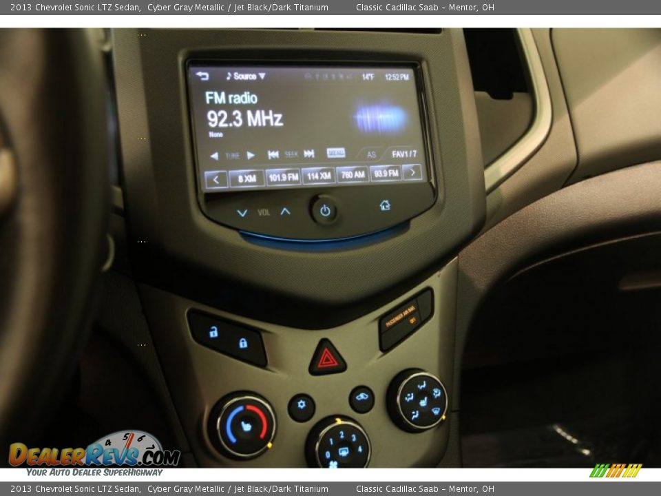 2013 Chevrolet Sonic LTZ Sedan Cyber Gray Metallic / Jet Black/Dark Titanium Photo #9