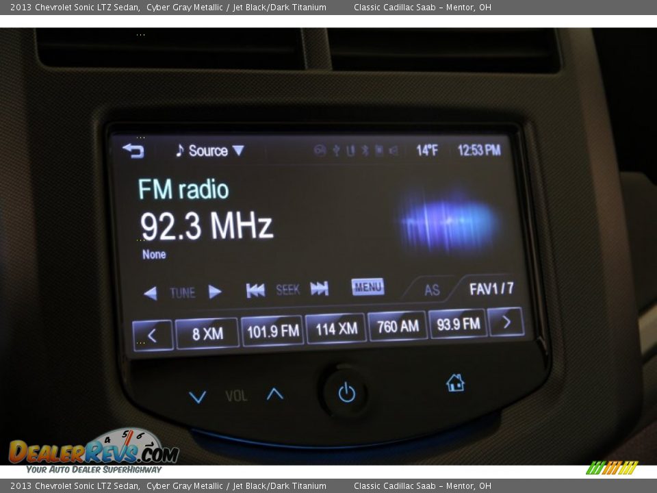 2013 Chevrolet Sonic LTZ Sedan Cyber Gray Metallic / Jet Black/Dark Titanium Photo #10