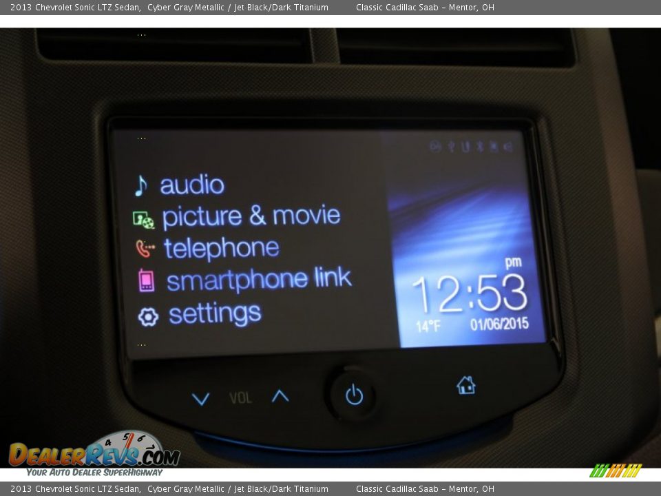 2013 Chevrolet Sonic LTZ Sedan Cyber Gray Metallic / Jet Black/Dark Titanium Photo #11