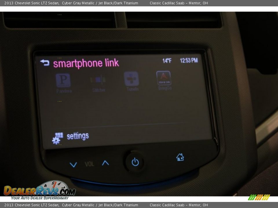 2013 Chevrolet Sonic LTZ Sedan Cyber Gray Metallic / Jet Black/Dark Titanium Photo #13