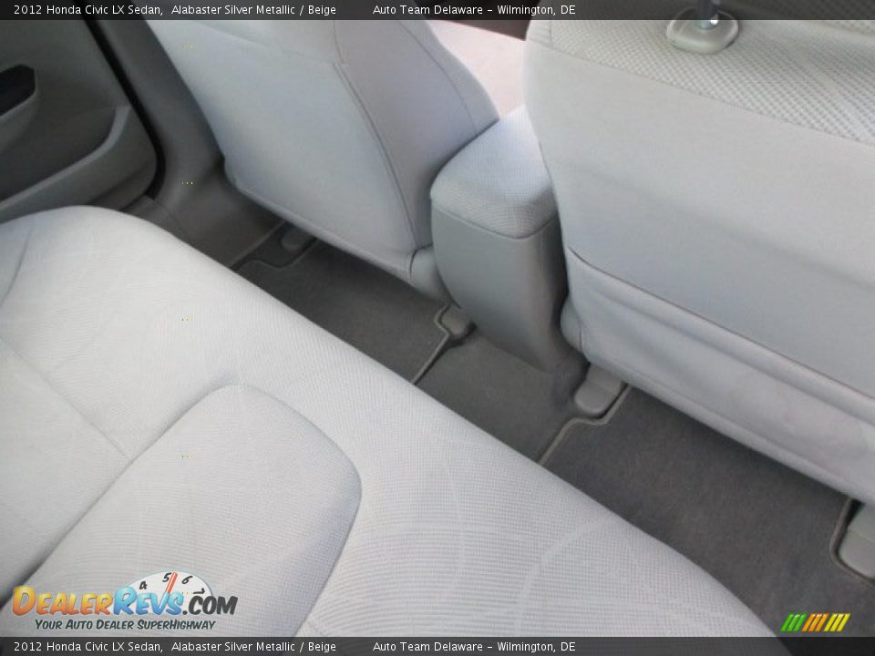 2012 Honda Civic LX Sedan Alabaster Silver Metallic / Beige Photo #20