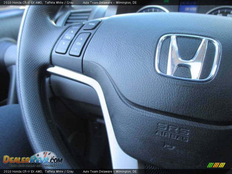 2010 Honda CR-V EX AWD Taffeta White / Gray Photo #33