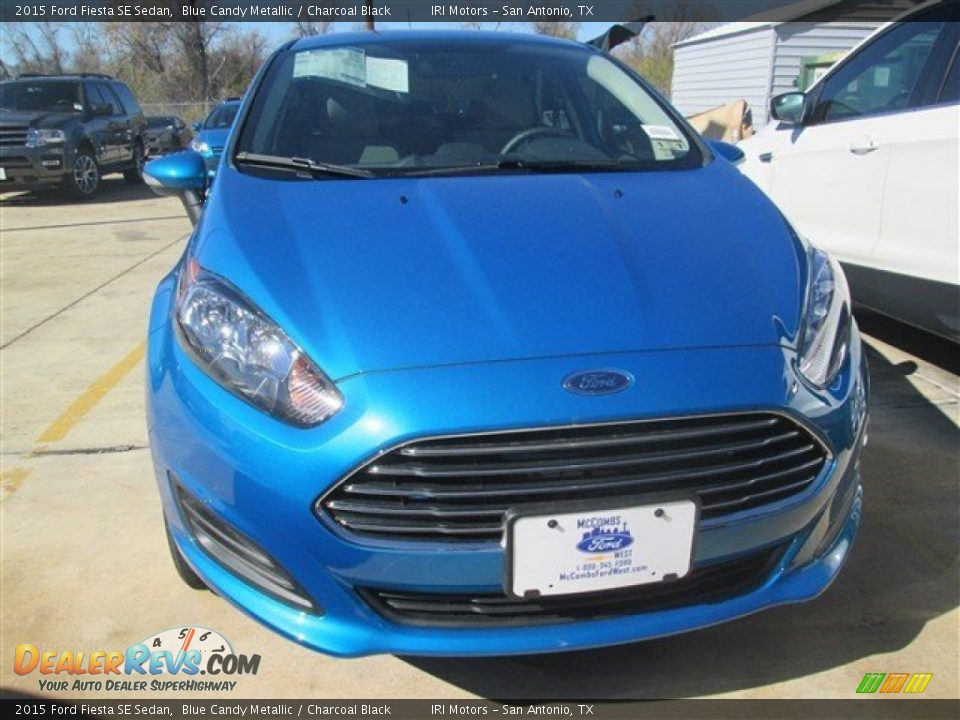2015 Ford Fiesta SE Sedan Blue Candy Metallic / Charcoal Black Photo #3