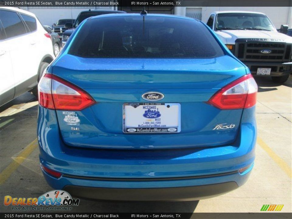 2015 Ford Fiesta SE Sedan Blue Candy Metallic / Charcoal Black Photo #8