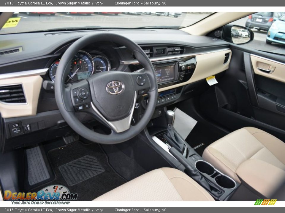 Ivory Interior - 2015 Toyota Corolla LE Eco Photo #7