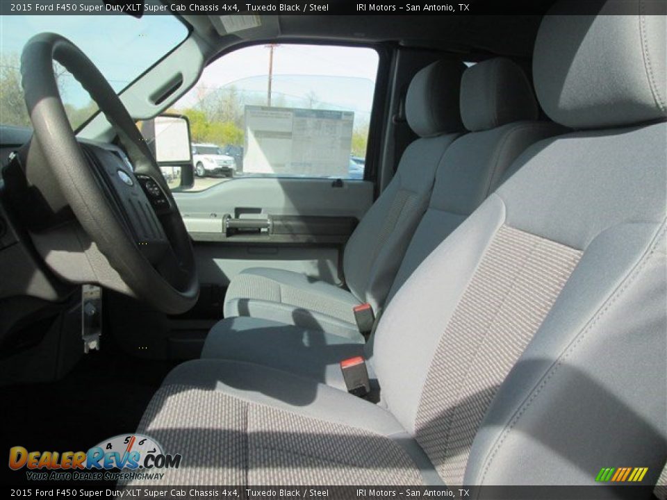 2015 Ford F450 Super Duty XLT Super Cab Chassis 4x4 Tuxedo Black / Steel Photo #14