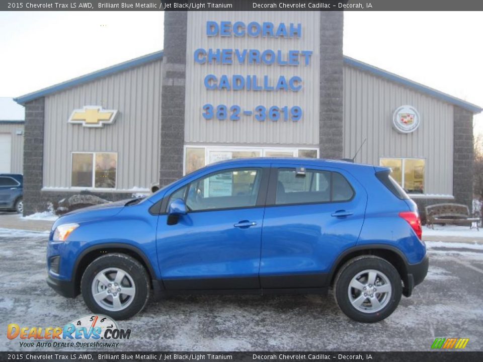 2015 Chevrolet Trax LS AWD Brilliant Blue Metallic / Jet Black/Light Titanium Photo #1