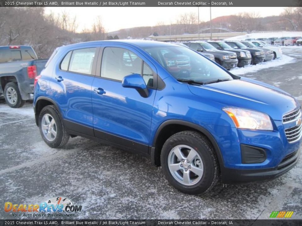 2015 Chevrolet Trax LS AWD Brilliant Blue Metallic / Jet Black/Light Titanium Photo #3