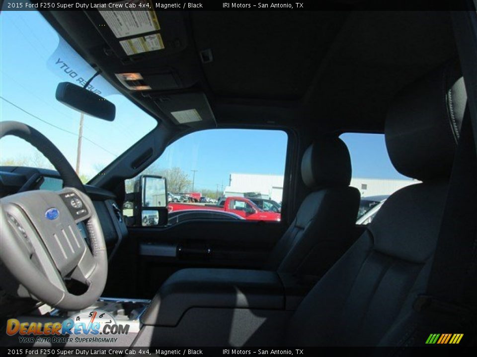 2015 Ford F250 Super Duty Lariat Crew Cab 4x4 Magnetic / Black Photo #10