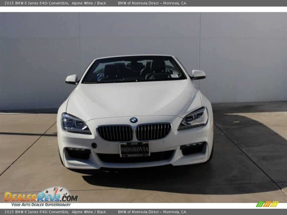2015 BMW 6 Series 640i Convertible Alpine White / Black Photo #3