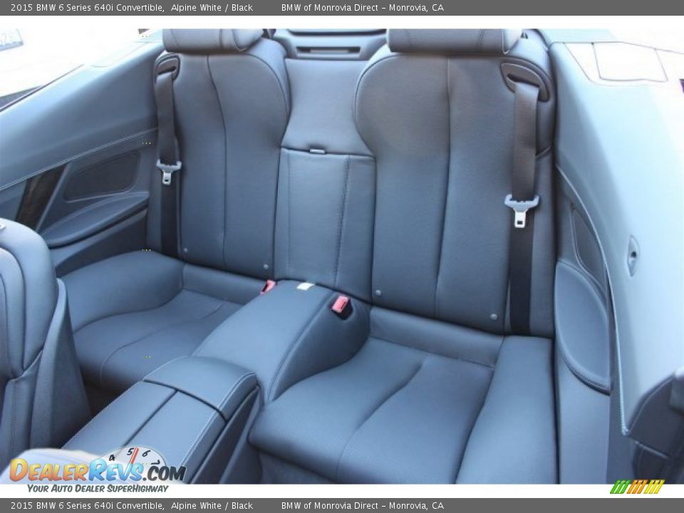 Rear Seat of 2015 BMW 6 Series 640i Convertible Photo #5