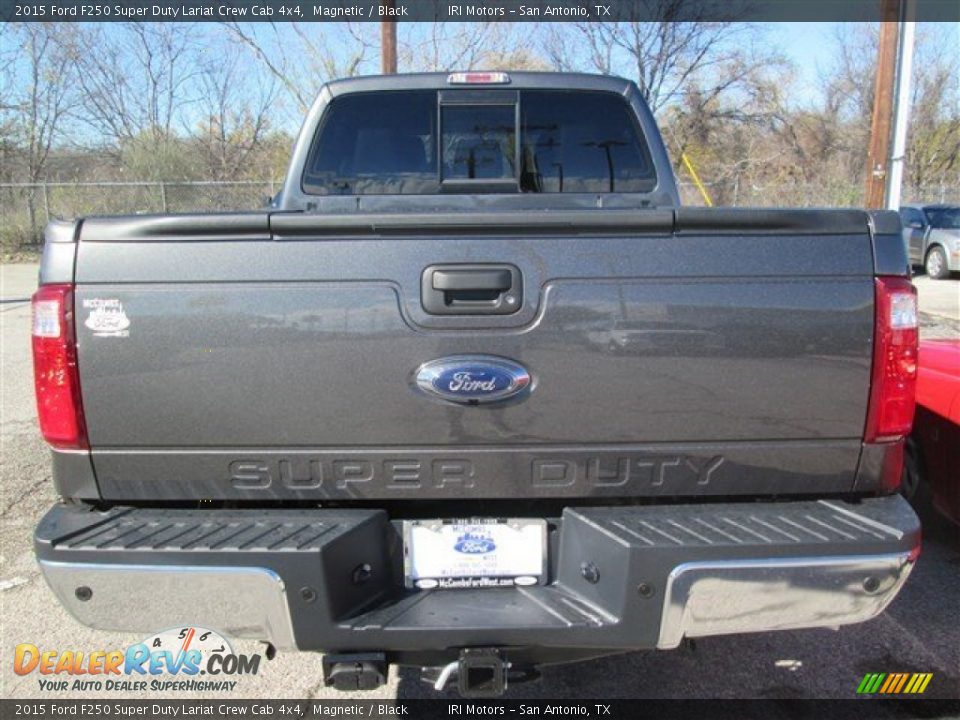 2015 Ford F250 Super Duty Lariat Crew Cab 4x4 Magnetic / Black Photo #15