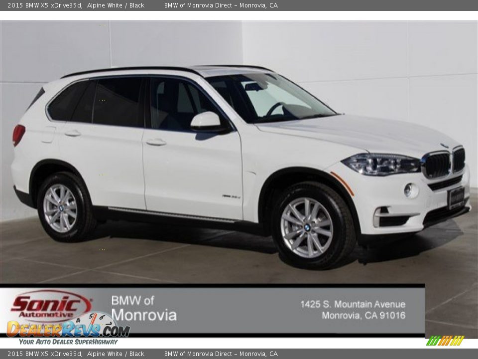 2015 BMW X5 xDrive35d Alpine White / Black Photo #1