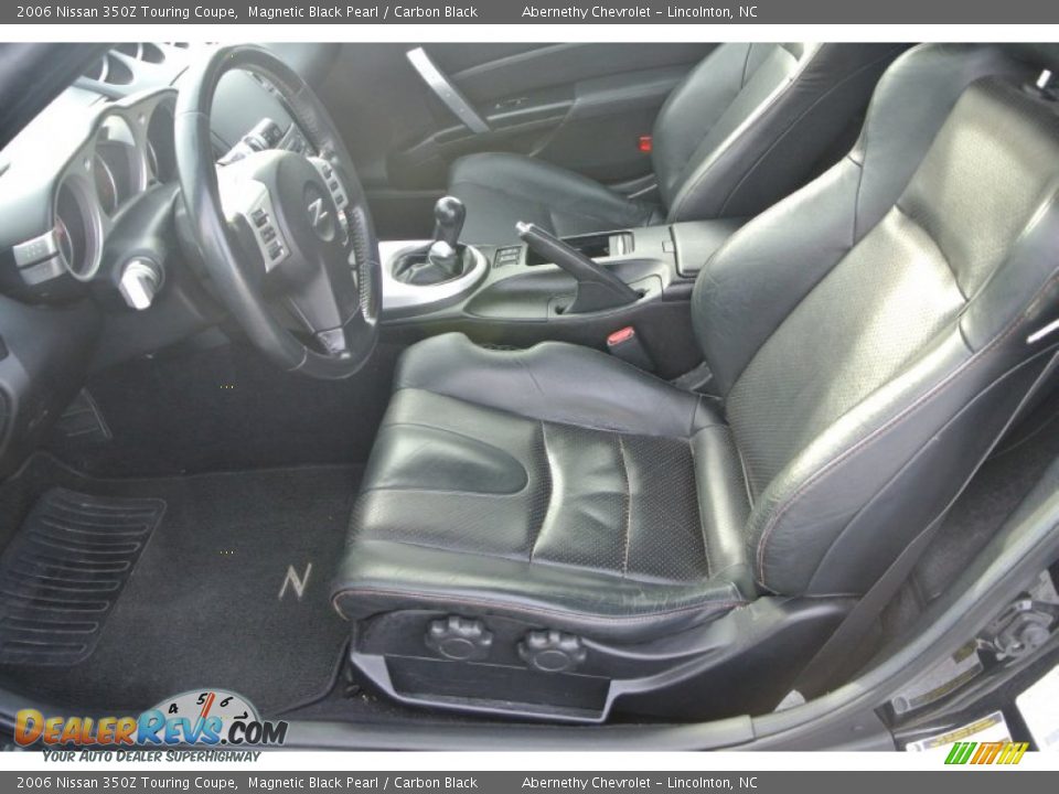 Carbon Black Interior - 2006 Nissan 350Z Touring Coupe Photo #5