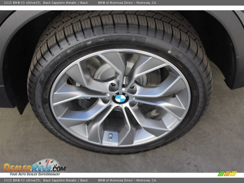 2015 BMW X3 xDrive35i Black Sapphire Metallic / Black Photo #4