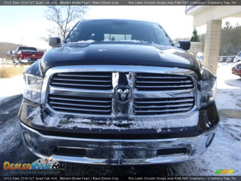 2013 Ram 1500 SLT Quad Cab 4x4 Western Brown Pearl / Black/Diesel Gray Photo #3