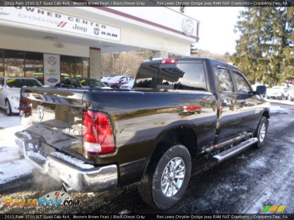 2013 Ram 1500 SLT Quad Cab 4x4 Western Brown Pearl / Black/Diesel Gray Photo #8