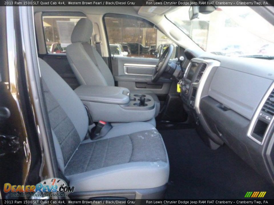 2013 Ram 1500 SLT Quad Cab 4x4 Western Brown Pearl / Black/Diesel Gray Photo #10