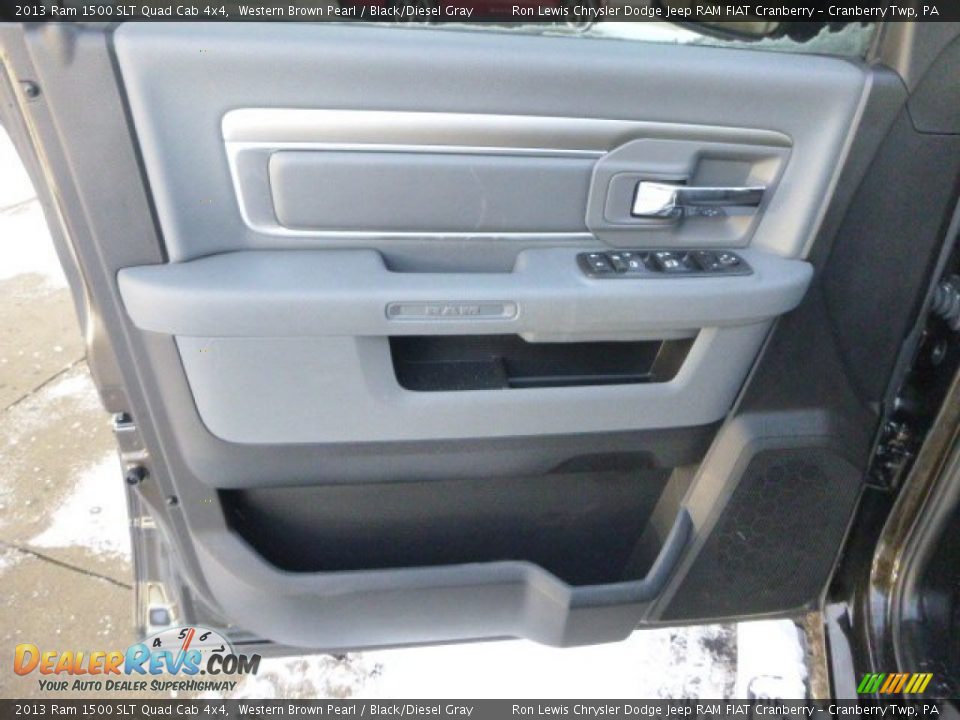 2013 Ram 1500 SLT Quad Cab 4x4 Western Brown Pearl / Black/Diesel Gray Photo #14