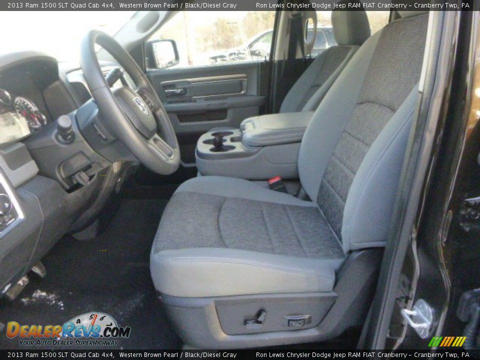 2013 Ram 1500 SLT Quad Cab 4x4 Western Brown Pearl / Black/Diesel Gray Photo #15