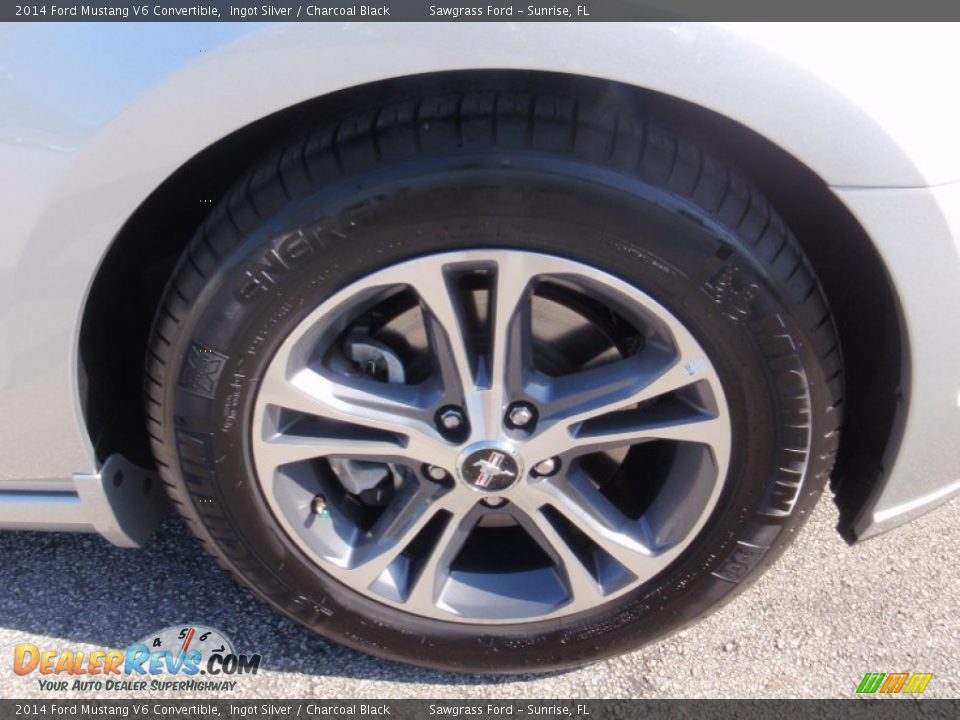 2014 Ford Mustang V6 Convertible Ingot Silver / Charcoal Black Photo #3