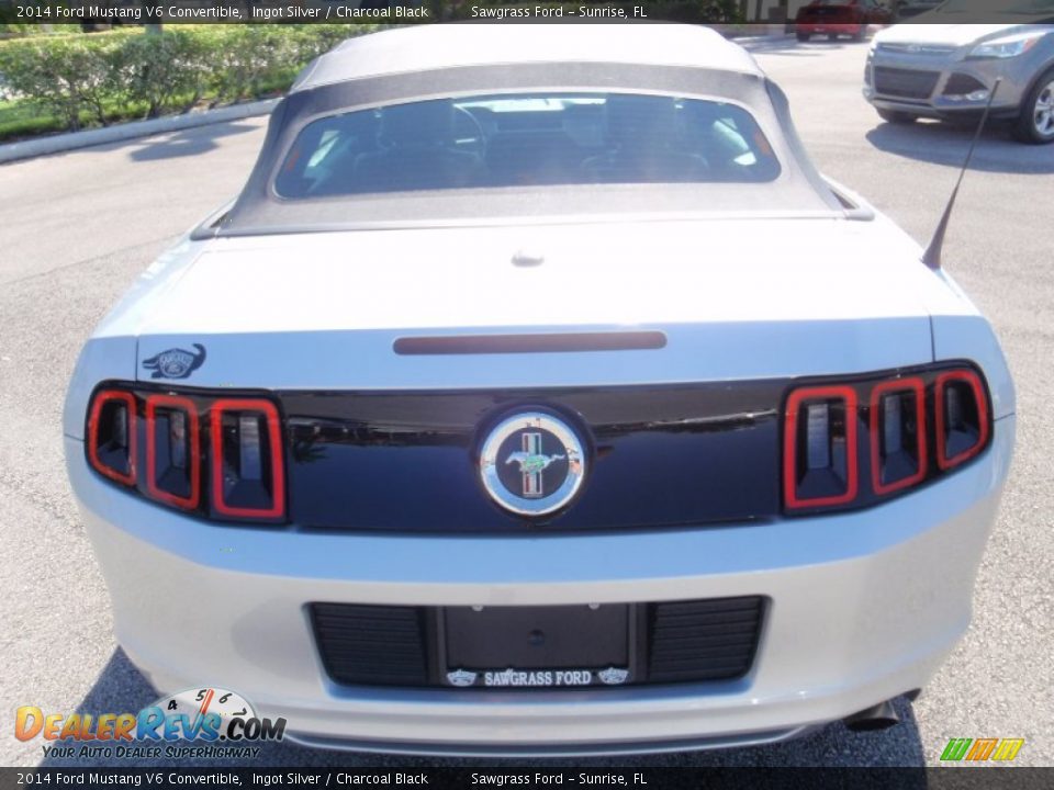 2014 Ford Mustang V6 Convertible Ingot Silver / Charcoal Black Photo #7
