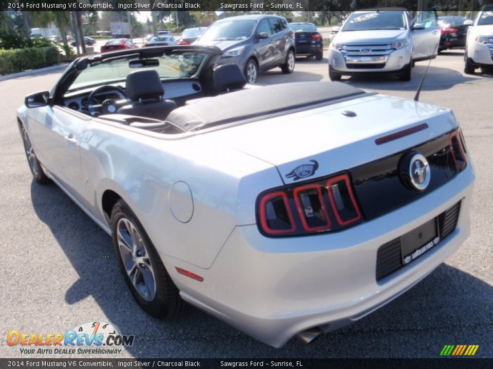 2014 Ford Mustang V6 Convertible Ingot Silver / Charcoal Black Photo #10