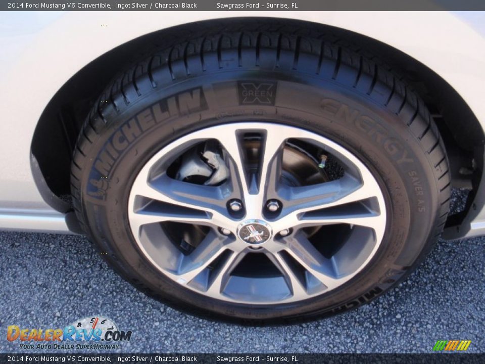 2014 Ford Mustang V6 Convertible Ingot Silver / Charcoal Black Photo #11