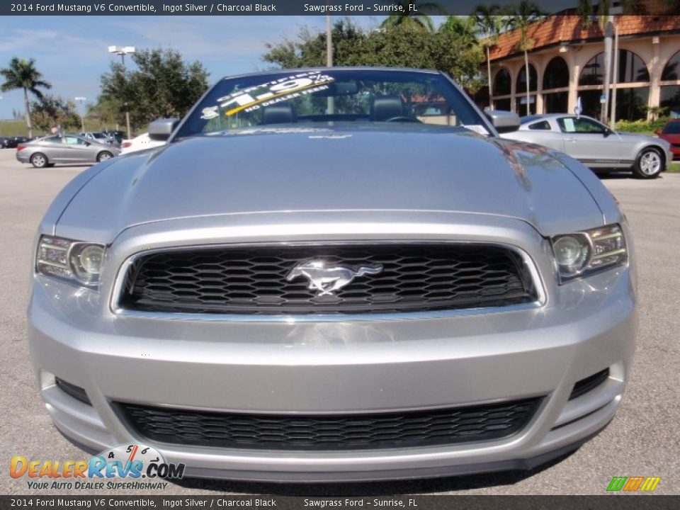 2014 Ford Mustang V6 Convertible Ingot Silver / Charcoal Black Photo #16