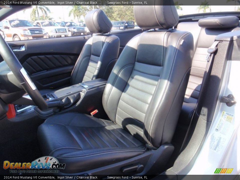 2014 Ford Mustang V6 Convertible Ingot Silver / Charcoal Black Photo #20