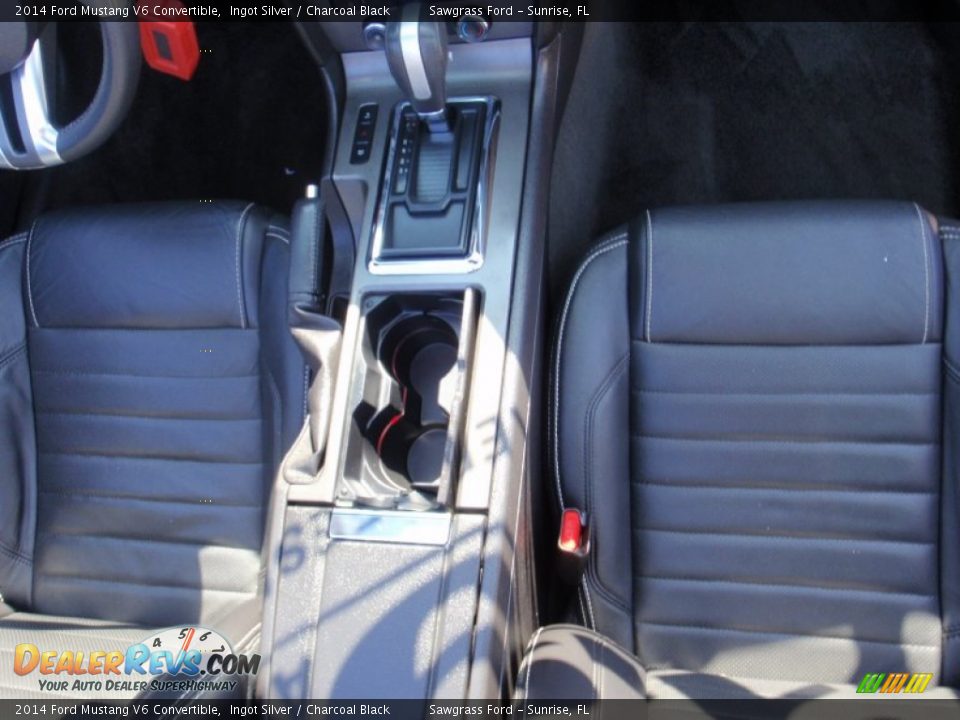 2014 Ford Mustang V6 Convertible Ingot Silver / Charcoal Black Photo #28
